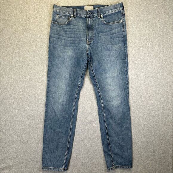 Everlane Men’s Size 36x32 The Slim Fit Jeans Blue Medium Wash Denim Stretch - Picture 1 of 8